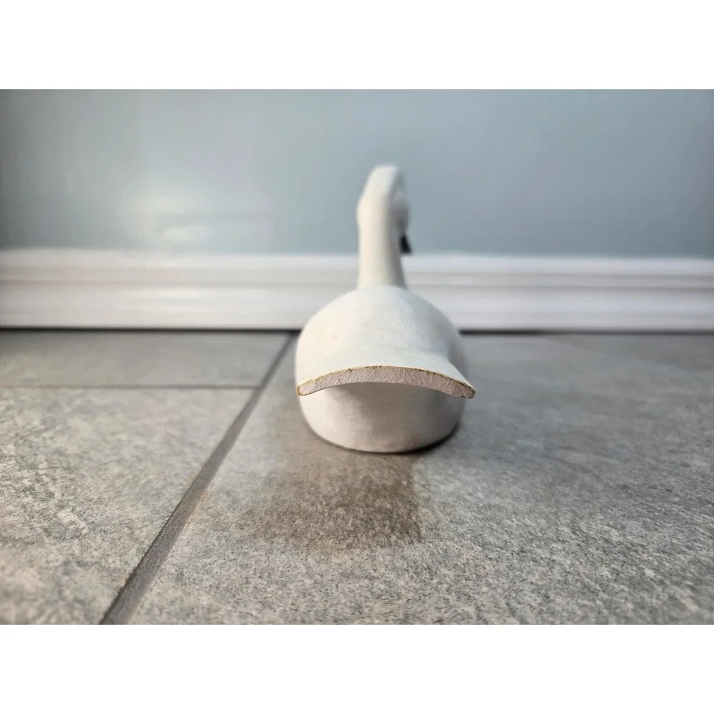 Hand Carved Swan Decoy Signed Dated 1985 Wildlife & Things Decorative